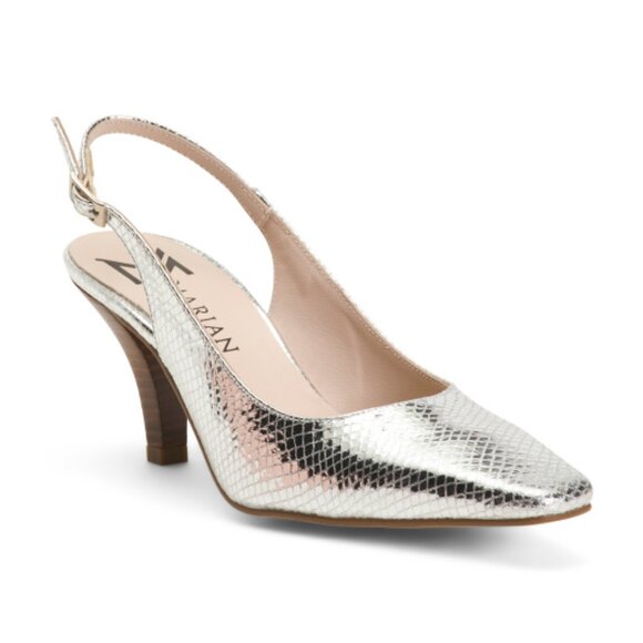 Marian black leather slingbacks – Melissakshoes MARIAN Made In Spain Leather Slingback Heels